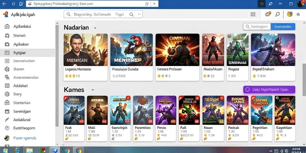 Tampilan home screen yang menarik dan mudah dinavigasi.